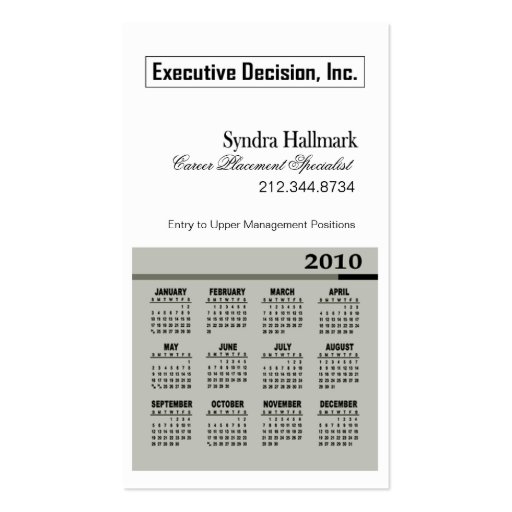 Stylish Business Card - all purpose "Executive" (back side)