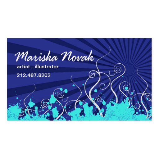 Stylish Business Card (all purpose) - "Horizon" (front side)