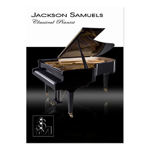 Stylish Business Card - all purpose "Piano I" (front side)