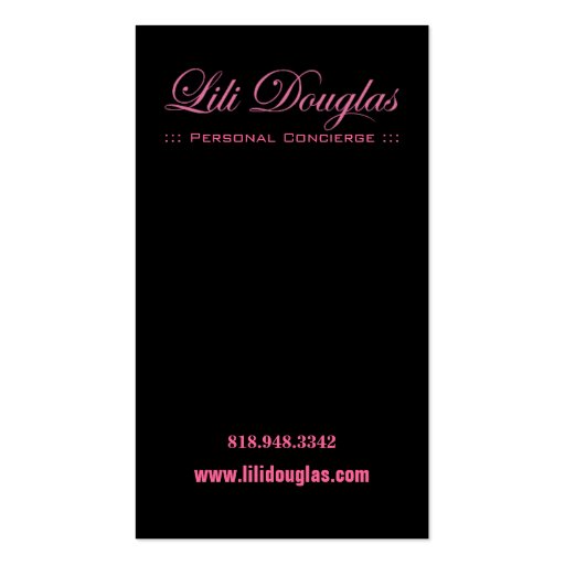 Stylish Business Card (all purpose) - "Roccoco" (back side)