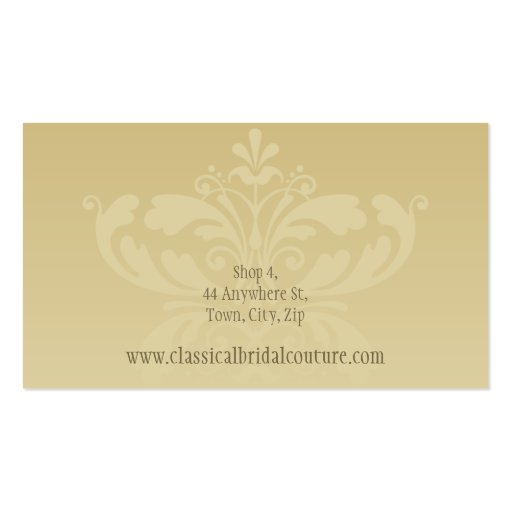 STYLISH BUSINESS CARD :: classy flourish 1L (back side)