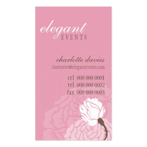 STYLISH BUSINESS CARD elegant rose