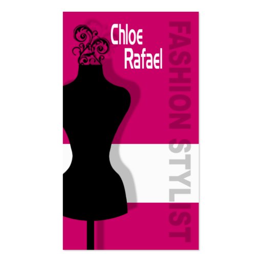 Stylish Business Card "Fashion Stylist" (front side)