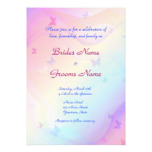 Stylish Butterflies Wedding Invitation