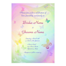 Stylish Butterflies Wedding Invitation
