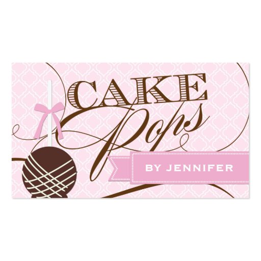 Stylish Cake Pop Business Card (front side)