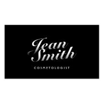 Stylish Calligraphic Cosmetologist Business Card