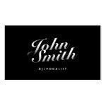 Stylish Calligraphic DJ Music Business Card