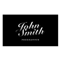 Stylish Calligraphic Programmer Business Card