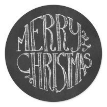 Stylish Chalkboard Christmas Sticker stickers
