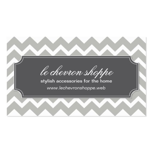 Stylish Chevron Pattern Business Card (front side)