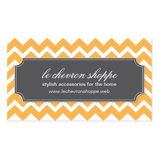 Stylish Chevron Pattern Business Card (front side)