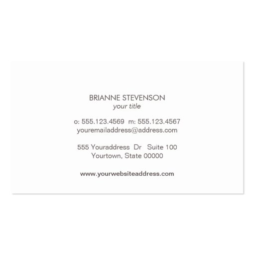 Stylish Chic Faux Sparkly Sequins and Beige Linen Business Card Template (back side)
