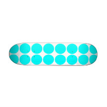 Stylish Chic Girly Cyan Polka Dots for Her Skate Board Deck