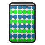 Stylish Chic Lime & Sapphire Polka Dots for Her MacBook Sleeves