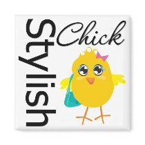 Stylish Chick 2 magnets by chicktshirts Stylish Chick 2 magnets