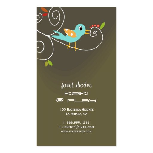 Stylish Childcare business cards (back side)