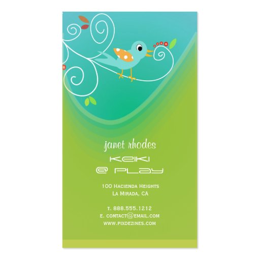 Stylish Childcare business cards (back side)