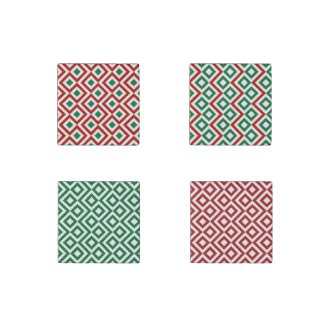 Stylish Christmas Meander Pattern Magnet Set Stone Magnet