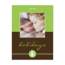 STYLISH CHRISTMAS POSTCARD :: stripedstitch 6P
