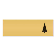 Stylish Christmas Tree. Black and Gold. Business Card