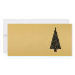 Stylish Christmas Tree. Black and Gold. Photo Greeting Card