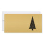 Stylish Christmas Tree. Black and Gold. Photo Greeting Card