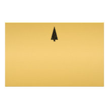 Stylish Christmas Tree. Black and Gold. Custom Stationery