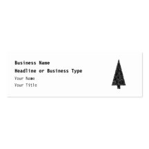 Stylish Christmas Tree. Black and White. Business Card Template