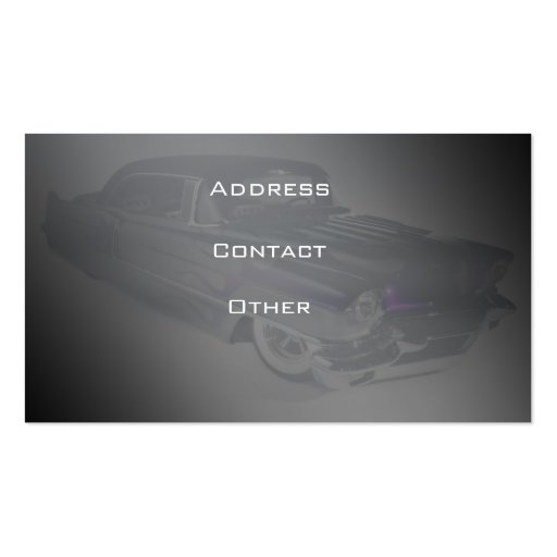 Stylish classic automotive business card (back side)
