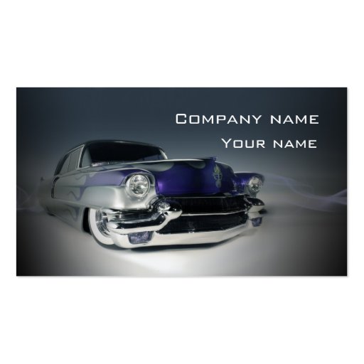 Stylish classic automotive business card (front side)