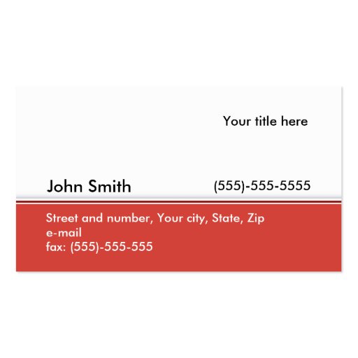 Stylish classic business or profile card business card template (front side)