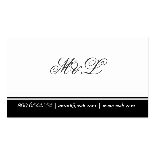 Stylish Clean  Black and White Business Card Templates (back side)