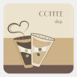 Stylish Coffee Shop Sticker