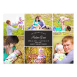 Stylish Collage Birth Announcement invitations