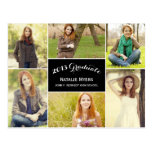 Stylish Collage Graduation Announcement/Invitation Postcards