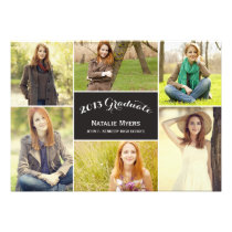 Stylish Collage Graduation Invitation Announcement