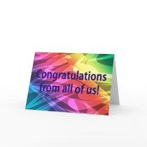 Stylish Congratulations From All of Us! Greeting Card