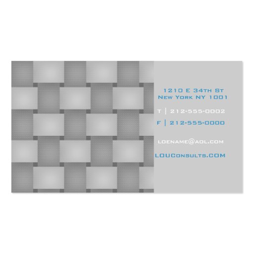 Stylish Consultant Business Card (back side)
