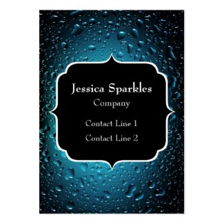 Stylish Cool Blue water drops Business Card Templates