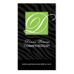 Stylish Cosmetologist Zebra Print Business Cards