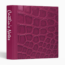 Stylish Crocodile Fashion Avery Binder