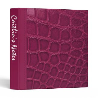 Stylish Crocodile Fashion Avery Binder