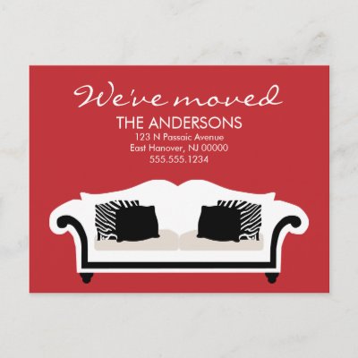 Stylish Decor Moving Announcements Post Cards