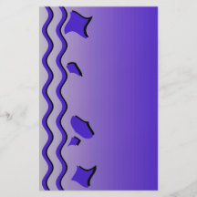 Stylish Deep Blue Waves, Abstract Design. Custom Flyer