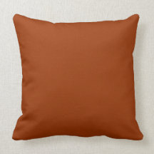 Stylish Deep Burnt Orange >Plain Throw Pillow