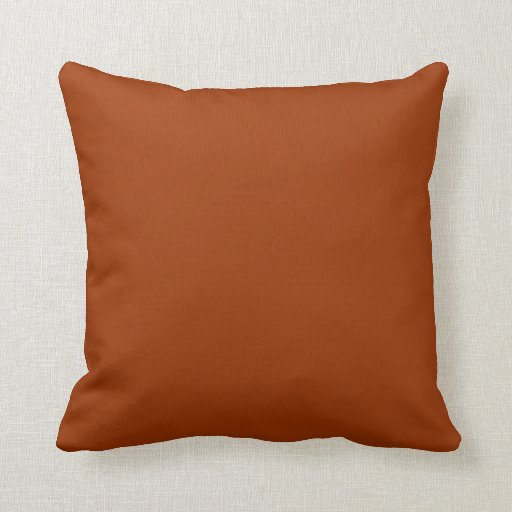 Stylish Deep Burnt Orange >Plain Throw Pillow Zazzle