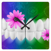 Stylish dental art wall clock