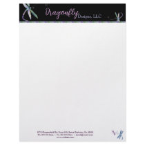Stylish Dragonfly Business Letterhead