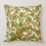 Stylish Earthy Flower Print Decorative Pillow